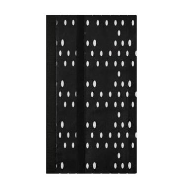 Imagem de STAYTOP 2 peças de capas de maçaneta de geladeira de fundo preto de bolinhas brancas, capas de maçaneta para geladeira e forno de micro-ondas, mantenha seu aparelho de cozinha limpo de gotejamentos