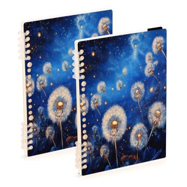 Imagem de Burbuja Cadernos com nome, papel pautado universitário A5 com 60 folhas, fichário para escritório, 2 unidades