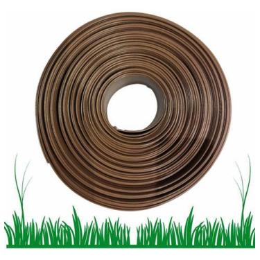 Imagem de Limitador Separador De Grama Marrom Fechamento 10cm X 50m - UNI ECCOMM
