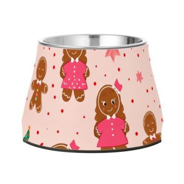 Imagem de Burbuja Tigela de aço inoxidável para comida e água, antiderrapante para cães médios e gatos, 590 ml