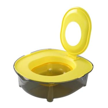Imagem de KiBcsLic Kit de treinamento para gatos com vaso sanitário portátil, acessório removível e reutilizável. Compre suprimentos para cuidados com animais de, Amarelo