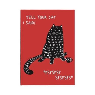 Imagem de Arte De Parede Gato Preto: Pôster Moderno Pop Divertido De Animal, Ilu