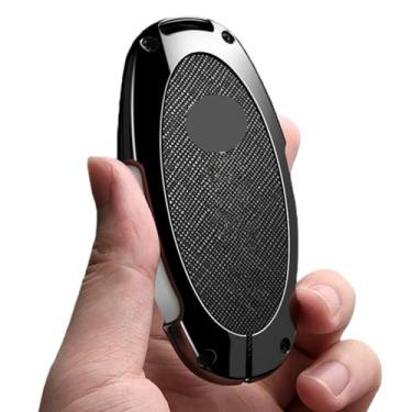 Imagem de Capa para chave de carro, pingente de chaveiro, compatível com Hyundai Santa Fe/2023 2024/Sonata/Grandeur/Staria/Kona/Ioniq/Tucson/Elantra(12-black)