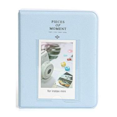 Imagem de Álbum De Fotos Para Instax 8 9 11 12 Mini Evo 64 Fotos para Armazenamento de Fotos, Cartões Postais e Bilhetes de Cinema(AZUL BEBE)