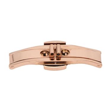 Imagem de KIMISS Fivela Borboleta Rosa Liga de Ouro Cerâmica Aço Tungstênio Relógio Implantação Fecho Substituição para Pulseiras de Aço e Cerâmica