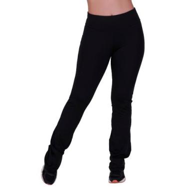 Imagem de Calça Flare Bailarina Legging Fitness Cintura Alta de Academia Francin