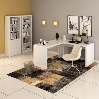 Imagem de Conjunto de Escritório com Estante, Armário Alto com 2 Portas e Mesa A