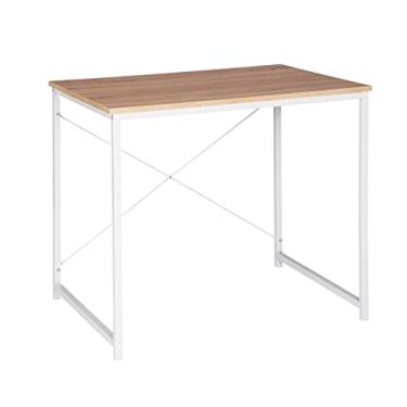 Imagem de Mesa de trabalho de aço aglomerado de computador mesa de trabalho estrutura em forma de X mesa de pé para móveis de escritório doméstico (cor: D, tamanho: 80 x 60 x 70 cm) (E 80 x 60 x 70 cm)