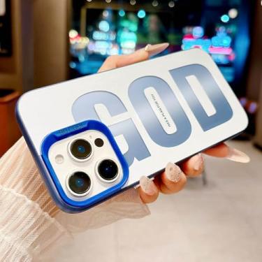 Imagem de HYUEKOKO "GOD HAS A Plan for You, capa de telefone para iPhone 14 Pro Max, linda moda impressão de letras e estética design simples, capa macia TPU fina à prova de choque para meninas, mulheres e