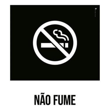 Imagem de Kit 3 Placas Desenho - Não Fume