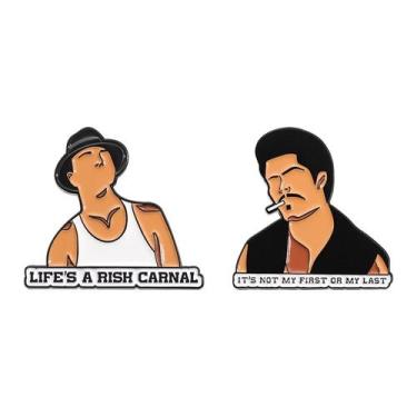 Imagem de Conjunto de alfinetes de broche: personagens de desenhos animados retr