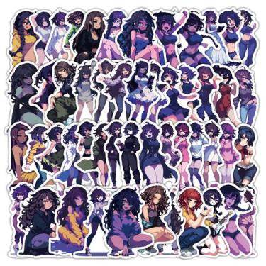 Imagem de Pacote de adesivos Pixel Style Girl, 54 unidades à prova d'água para a