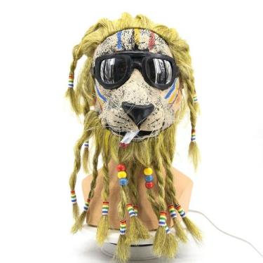 Imagem de Máscara de Halloween com cabeça de leão, cosplay, animal, látex, leão,
