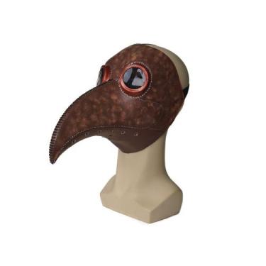Imagem de Máscara de cosplay de látex Steampunk Retro Plague Bird Brown - yiweis