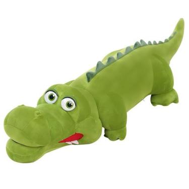 Imagem de Almofada de brinquedo de pelúcia Big Crocodile Cartoon Pink Girl 100cm