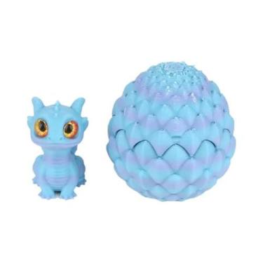 Imagem de Conjunto De Ovos De Dinossauro Impressos Em 3D Multicoloridos Com Tamp