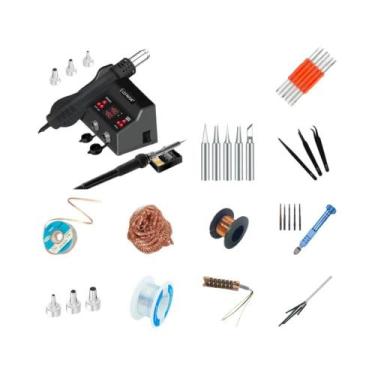 Imagem de Estação De Solda Digital 2 Em 1 Com Display LED Colorido, Ferro De Sol