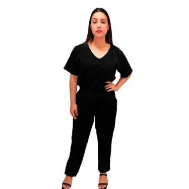 Imagem de Pijama Scrub Cirúrgico em Gabardine com Elastano - DEMORGAN, Preto, GG