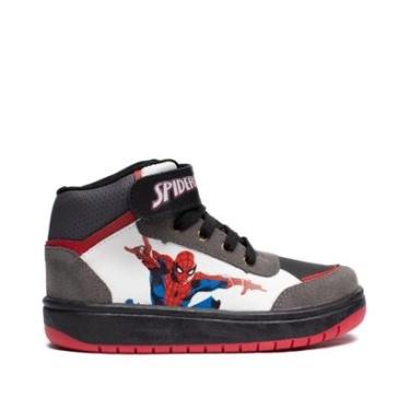Imagem de Tênis Infantil Marvel Homem Aranha Ilustração Cinza/Branco-Masculino