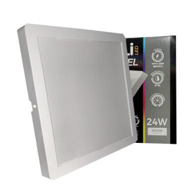Imagem de Painel Plafon Led Sobrepor Quadrado 24W 6500K (Branco Frio) 1680L Bivo
