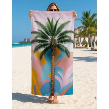 Imagem de Toalha Banho E Praia Estampa Tropical Coqueiros Verão Summer - Use Thu