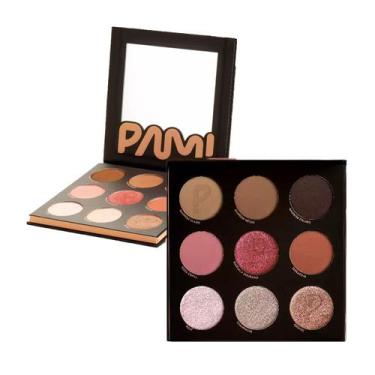Imagem de Paleta Multifuncional Pó 9 Cores Pam By Pamella Contornos Blushes Ilum