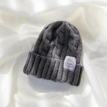 Imagem de Gorro De Inverno Feminino Quente De Tricô, Boné De Lã Torcido Da Moda 