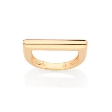Imagem de Anel Rommanel Abaulado Folheado a Ouro 513317, 24, Dourado