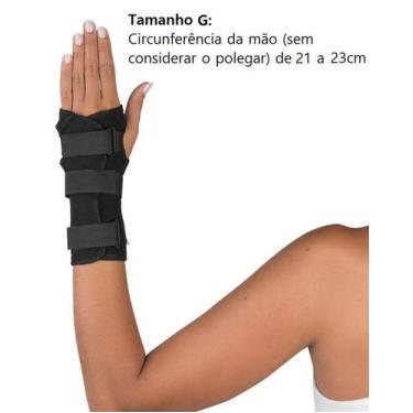 Imagem de Ortese curta mercur c/tala p/punho bilateral preto