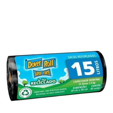 Imagem de Saco para Lixo 15L Preto Dover Roll  15L