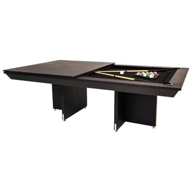 Imagem de Mesa de Bilhar Sinuca e Jantar Oban G84 com Tampo Removível Base T Preto Gran Belo
