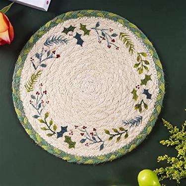 Imagem de GUIPAIHAI Tapete de panela estilo country para jantar pratos resistentes ao calor e decoração de mesa para casa (cor: estilo A)