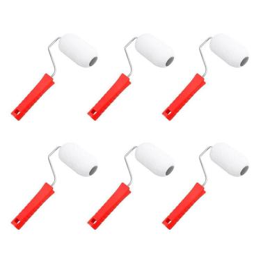 Imagem de Kit 06 Rolo Bernina 9cm Pintura Tinta Epoxi e Acrilica Roma