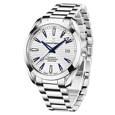 Imagem de BY BENYAR Pagani Design 1688 Relógio masculino executivo de marca luxuosa, relógios de pulso mecânicos automáticos, luminosos, 100 m, à prova d'água, safira, 40 mm, mostrador para