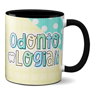 Imagem de Caneca Dentista Profissional Odontologia Profissão Dente (Preta)