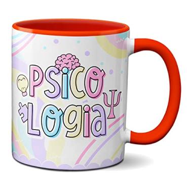 Imagem de Caneca Psicologia Profissão Psicóloga Presente Criativo (Vermelha)