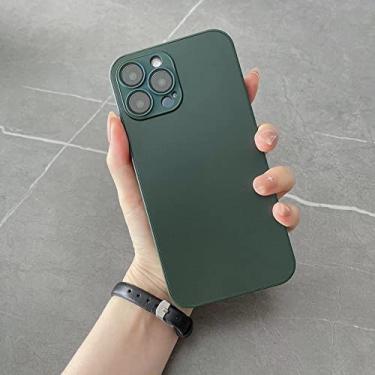 Imagem de Capa de celular de vidro fosco com lente de safira para Iphone 11ProMax 12PMax 13ProMax 13Pro 12Pro 11Pro 14ProMax 14Pro, verde, para IP 11 Pro