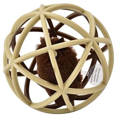 Imagem de EVTSCAN Brinquedo interativo para gatos, gato de estimação, bola de rato, bola de sisal, brinquedo engraçado, molares para gatos (marrom)