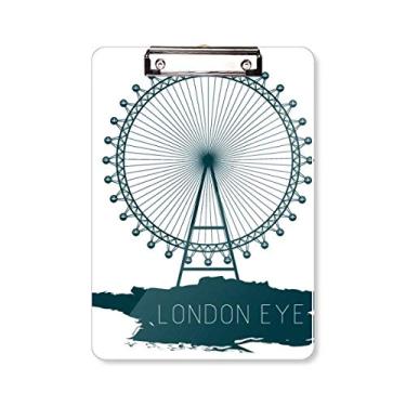 Imagem de Britain UK London Eye Reino Unido Prancheta pasta de escrita placa de apoio A4