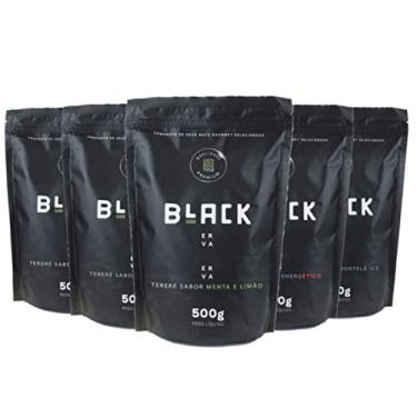 Imagem de KIT COM 5 ERVA MATE PARA TERERÉ BLACK ERVA 500G (Energético+Burrito+Menta Limão+Menta Black+Hortelã)