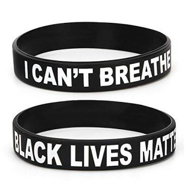 Imagem de Compra Maluca Bracelete unissex I CAN'T BREATH, vestível para mulheres e homens