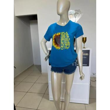 Imagem de T-Shirt Blusa Feminina Plus Size - Tamanho: Exg Veste 42/44 - Outlet V