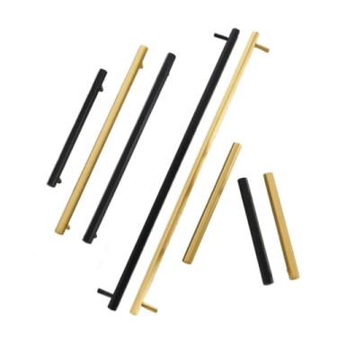 Imagem de Puxadores de móveis de bronze longos e modernos puxadores de armário, cômoda, caixa de sapato, gaveta, botões de armário, qbcf, xs, china