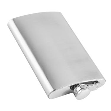 Imagem de Frasco de uísque portátil de aço inoxidável, frasco de quadril garrafa de vinho frasco de bolso para licor de uísque álcool vínico (10 onças)