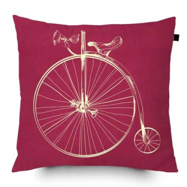 Imagem de Almofada Lacre Serigrafada 50x50cm Bike Amarela - FASTLAR