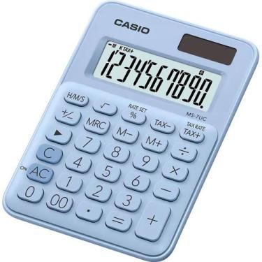 Imagem de Calculadora Compacta Casio MS-7UC-LB - Azul Claro