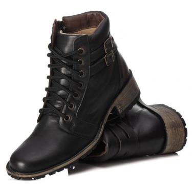 Imagem de Coturno Feminino Couro Ref.: 20.000 - KAUANY CALÇADOS, Preto, 37