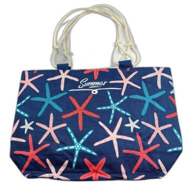 Imagem de Bolsa Feminina De Praia Sacola Grande Com Forro Fundo Do Mar Oceano - 