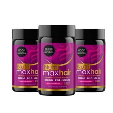 Imagem de Nutri Max Hair -  Cabelos e Unhas e Pele 90 - cápsulas - Hook Nutritio