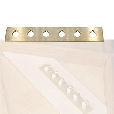 Imagem de Cheerock Placa de reparo de liga de alumínio para pinos de ponte de guitarra acústica, placa de reparo de pino de ponte de guitarra acústica, peças de reposição de guitarra para pontes antigas